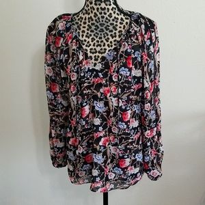 Floral blouse- white house black market